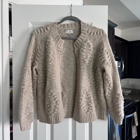 Lucky Brand Sweaters - Lucky Brand Bobble Knit Cardigan - Cream Size Small